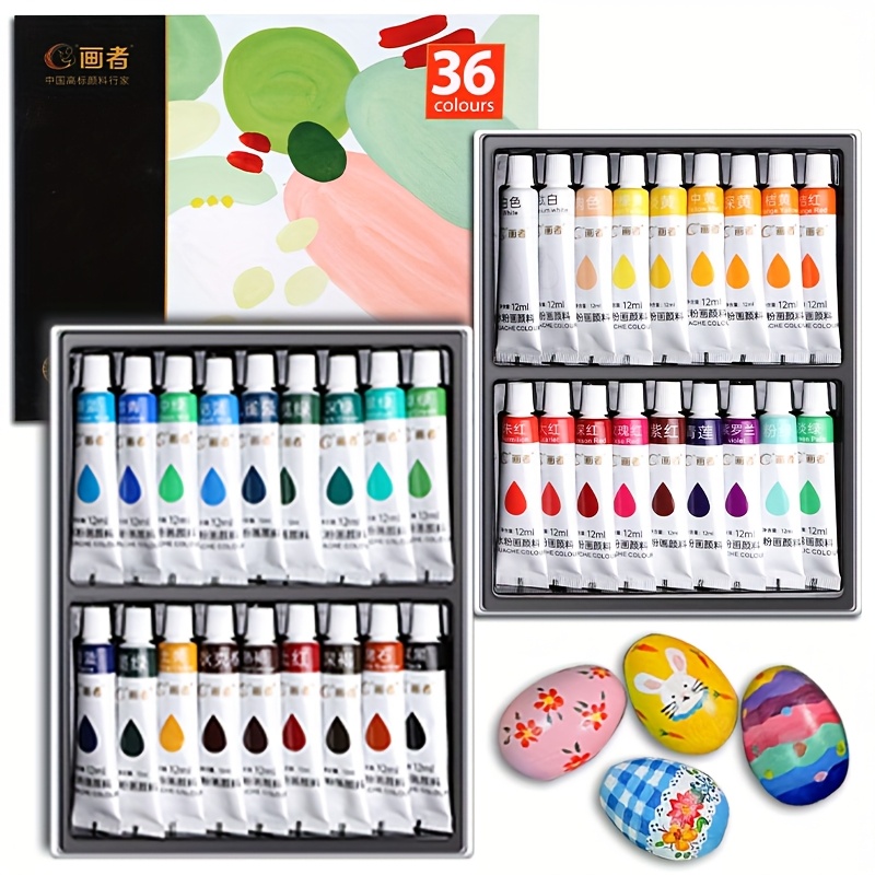 Gouache Paint Set 36 Colors 12 - Gouache Paint Set recension och pris