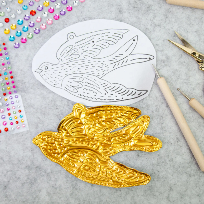 DIY Gold Foil Art Relief Chris - Art Craft With Paper recension och pris