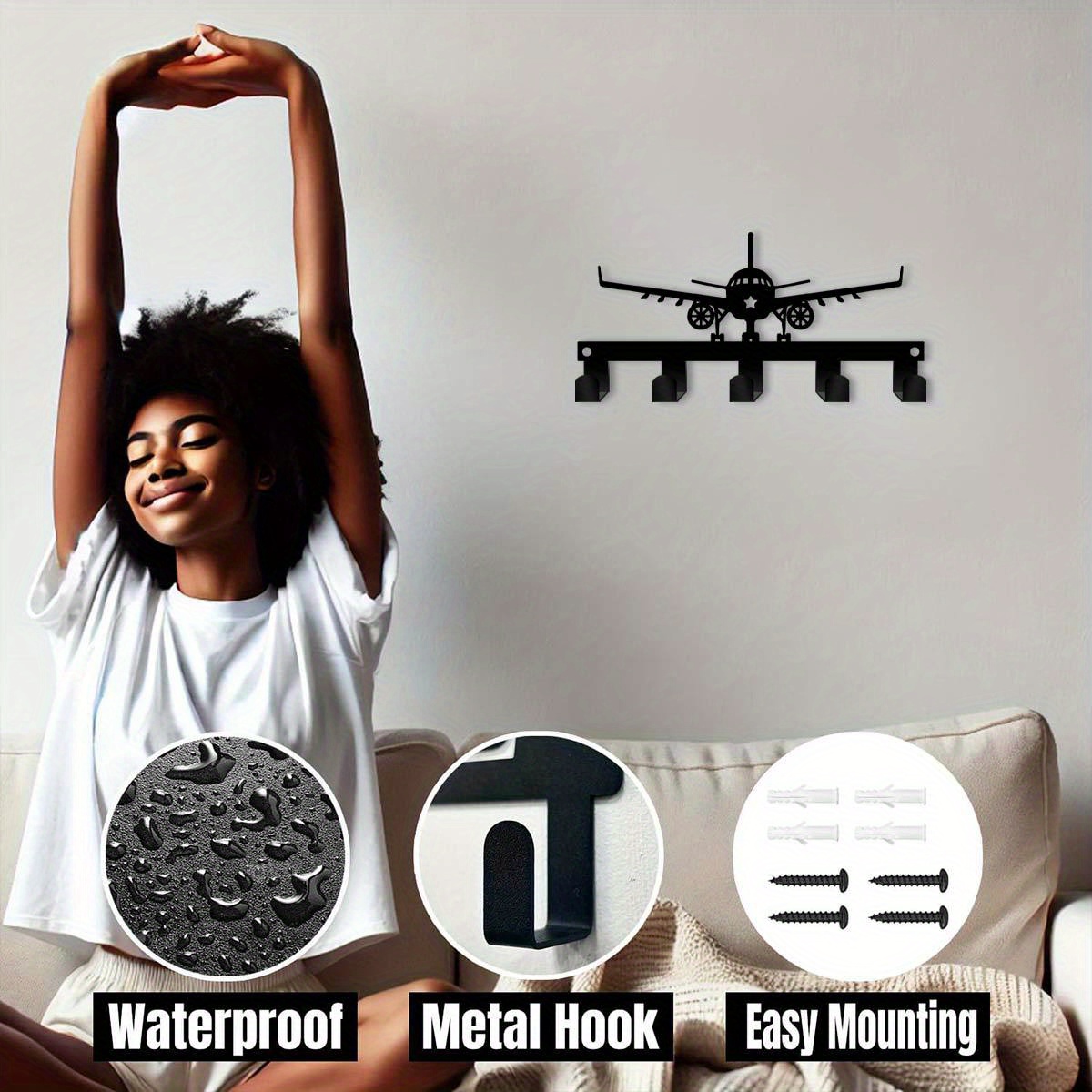 CIFBUY Airplane Metal Wall Art - Art Craft Bar recension och pris