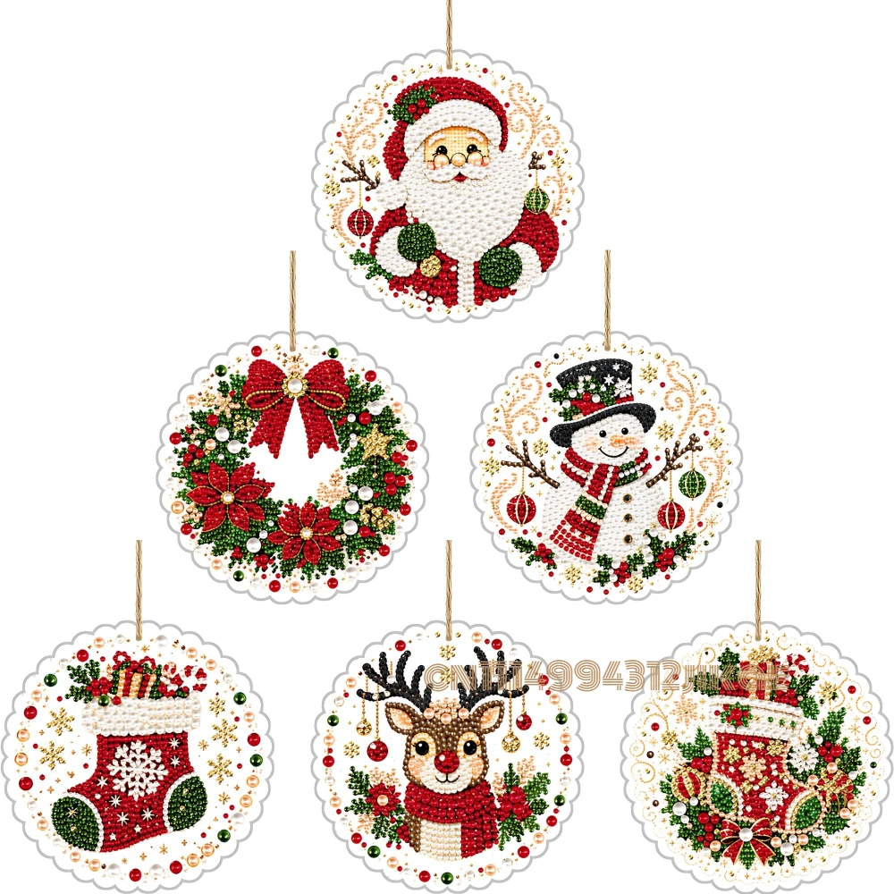 6PCS Christmas Ornaments DIY P - Art Craft Kit recension och pris