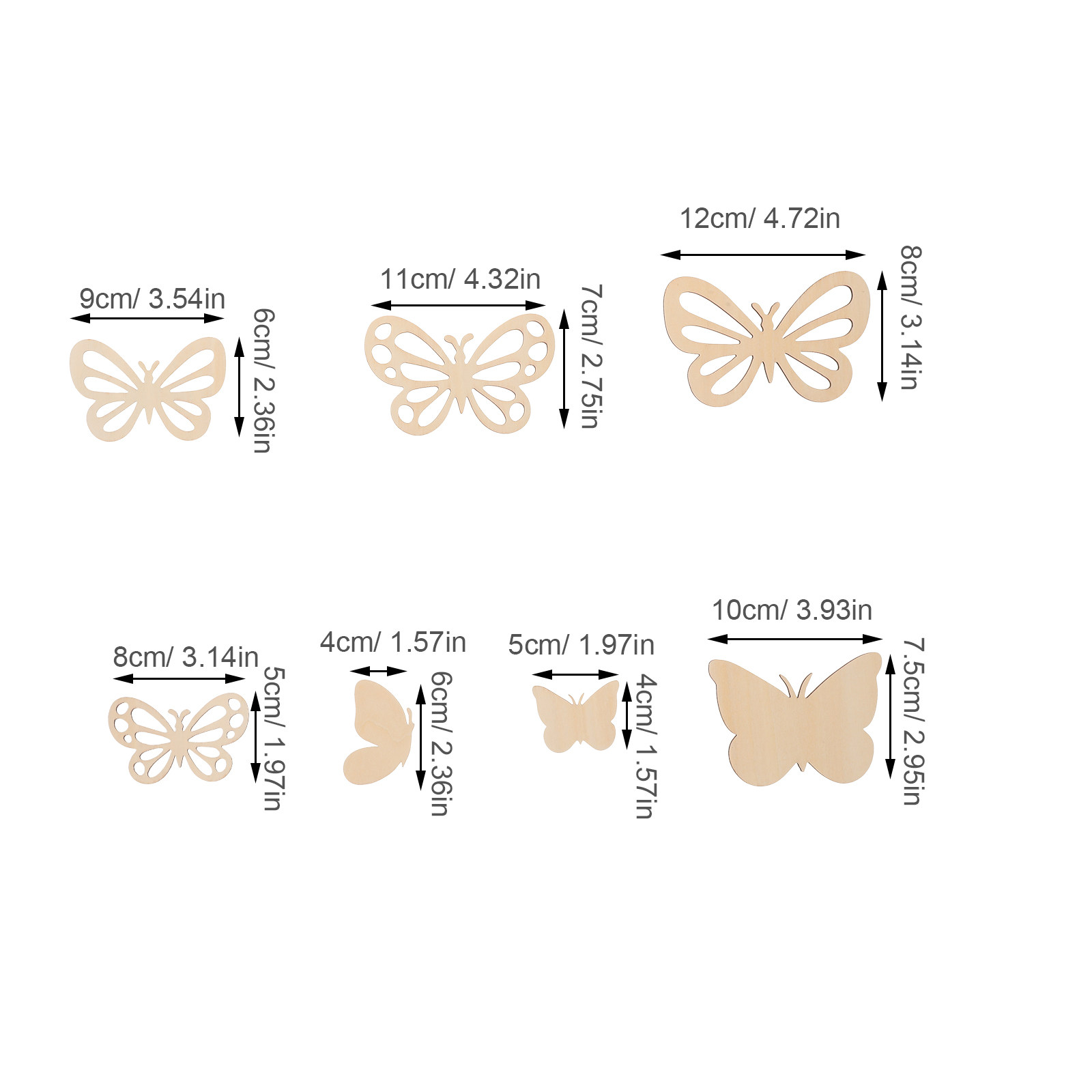 16pcs Unfinished Wood Butterfl - Art And Craft For Nursery recension och pris