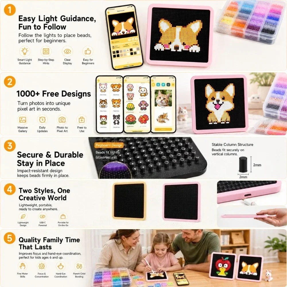 LED Smart Fuse Bead Pegboard,  - Art Craft Kit recension och pris