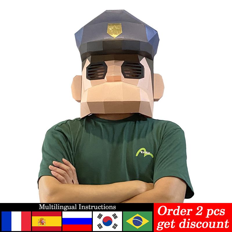 Cartoon Police Mask Paper Mode - Art Craft Cardboard recension och pris