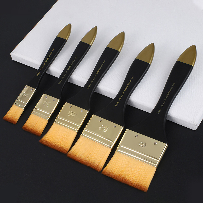 5 Sizes Flat Paint Brushes,Nyl - Gouache Paint Set recension och pris