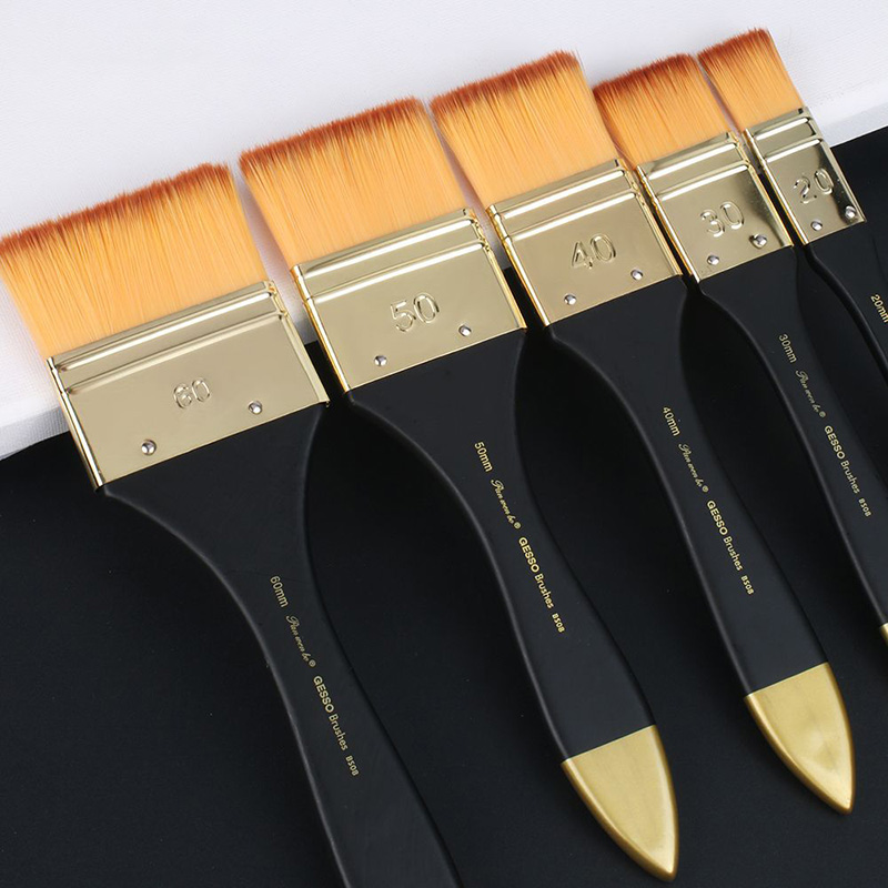 5 Sizes Flat Paint Brushes,Nyl - Gouache Paint Set recension och pris
