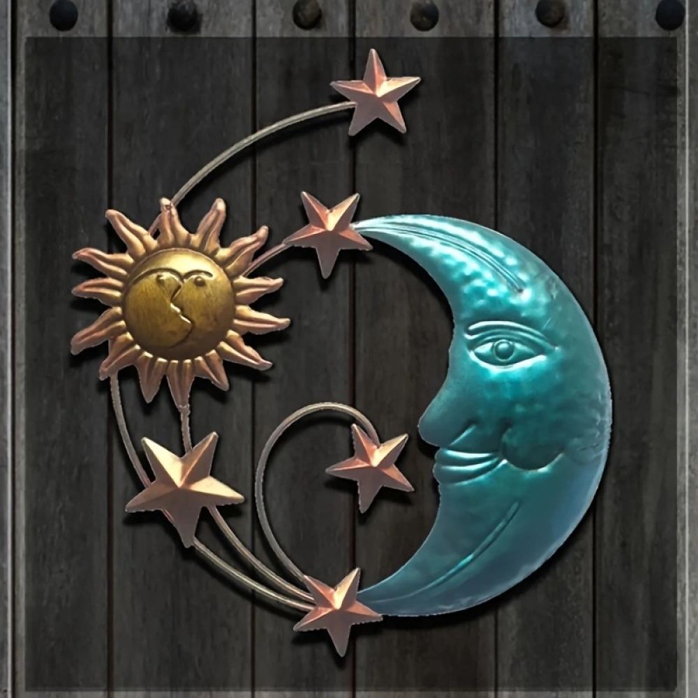 Handmade Iron Metal Moon Face  - Art And Craft For Nursery recension och pris